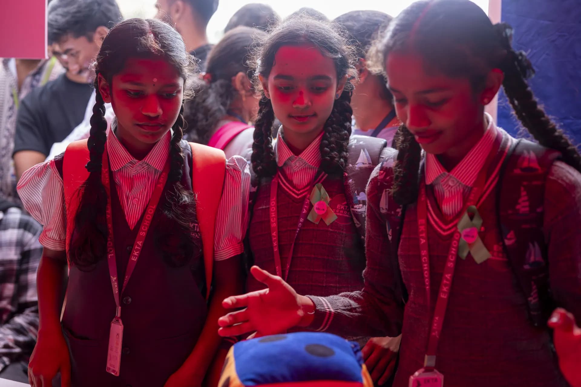 School students pitching at the GITAM Innovation Challenge